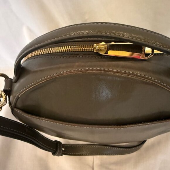 Brahmin Smooth Leather Topsail Crossbody Bag Olive Green - Picture 5 of 10